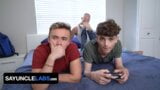 SayUncle - Horny Stud Surprises Two Twinks And Sticks His Cock In All Their Holes While They Play snapshot 7