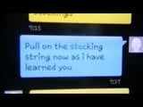 P4-5: Madam commands me by SMS to wank in a STOCKING STRING snapshot 2
