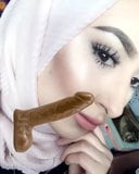 Hijabi rubs cock on face snapshot 3