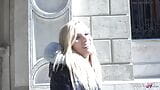 GERMAN SCOUT - Schlanke blonde Candee Licious bei Straßen Casting gefickt snapshot 2