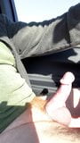 Stroking while driving with precum snapshot 3