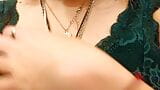 I show at home my naked beautiful breasts and gentle touches. Close-up snapshot 2