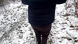 Red tits in the snow in public snapshot 16