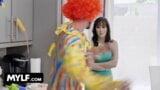 Mylf - Beautiful Milf Pissed Off By Clown She Hired For Being Late & Rides His Cock snapshot 4