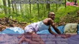 Remaja hitam kurus Jerman berkongkek amatur di dalam hutan snapshot 2
