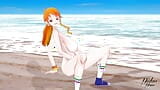 Nami de one piece es penetrada en una playa snapshot 1