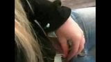 Blondie rubs 1 off on the train snapshot 3