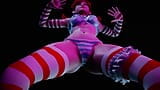 Chica pelirroja con coletas bailando - 3D hentai snapshot 2