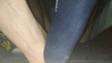 Blue sweaty socks and barefeetwith cumshot snapshot 9