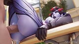 Widowmaker spreidde haar benen op een tafel en neukte snapshot 2