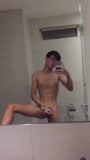 asian twink wanking his big cock for cam (21'') snapshot 2