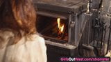 Hairy pussy orgasming by the stove snapshot 3