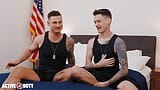 Navy Hunk Flip Fucks AirForce Twink - ActiveDuty snapshot 3