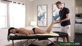 Tight Pussy Brunette Gets Fucked on Massage Table snapshot 3