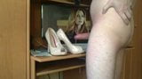 Cum on Laura's high heels snapshot 4