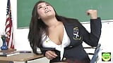 Handsome white dude smashes a horny Asian after a blowjob in the classroom snapshot 5