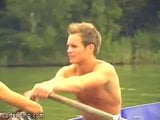 Hot boys rowing in a boat and fucking on the beach snapshot 2