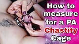 How to Measure Chastity Cage Femdom Guide Rigid Steel Custom PA Piercing BDSM Device Bondage Milf Real Homemade Amateur snapshot 1