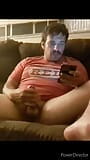 Str8 watching porn and stroking fat lubed cock snapshot 7
