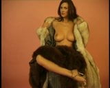 Cute brunette enjoying fur coats 1 snapshot 9