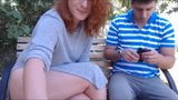 Une grosse rousse et son voisin baisent en plein air snapshot 4