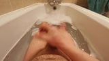 Hung British White Male Wanking in the Bath Talking Dirty snapshot 9