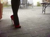 Red Patent High Heels with 17cm Black Heel snapshot 1