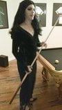 Morticia Addams plays pool snapshot 5