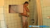 Twink Gran Thiller fills his undies with cum while showering snapshot 5