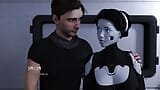 Projekt Passion, brune à forte poitrine, AI, robot sexuel, caresse le clito contre une grosse bite snapshot 6