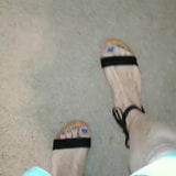 Blue toes in sandals snapshot 1