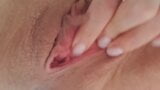 I caress the sweet clitoris with my fingers and a vibrator. Sweet cum up close snapshot 2