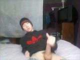 Boy Wank Hard his Big Cock and Shot a Big Load snapshot 6