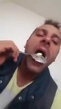 Serbian guy eating ice cream snapshot 7