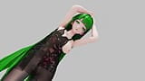 R18MMD Raiden Mei Strip Show - NKI2233 - Blue Hair Color Edit Smixix snapshot 15