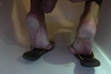 Piss over my soles feet & flip flops with painted toes nails snapshot 7