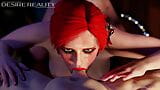 Triss Merigold la meilleure pipe de la sorcière la plus sexy (The Witcher xxx) (porno hentai 3D, pipe) par Desire Reality snapshot 7