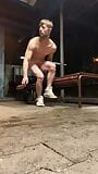 German boy guy male daring Public outdoor self facial piss jerk off masturbation athletic fitness muscle small dick big snapshot 18