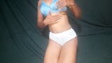 Sri Lanka Beautiful Girl Blue Bra Finger Masturbation snapshot 2