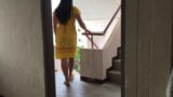 Solo  masturbate in Dress set yellow snapshot 2