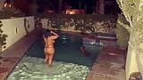 Pussy Play Outside In The Pool And Then Some Sloppy Dick Sucking snapshot 2