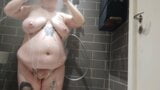 Join me, a sexy white bbw, in my hot shower snapshot 5