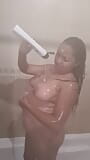 Hot Latina in the shower part 1 of 3 (soaping hot body) snapshot 4