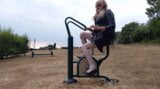 Crossdresser Workout Routine in the Park snapshot 2