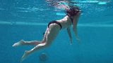 Jessica and Lindsay swim naked in the pool snapshot 3