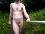 Nude in Public - Long Walk in Woods snapshot 6