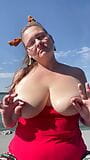 Big Tits out so everyone can see in public snapshot 9