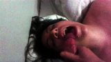 Chubby MILF toying pussy and getting her mouth full of cum snapshot 9