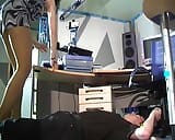 Удивительно выглядящая немецкая крошка наказывает своего мужчину в офисе snapshot 13