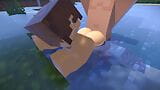 Minecraft schwuler Sex - Typ nimmt Schwanz von Steve snapshot 3